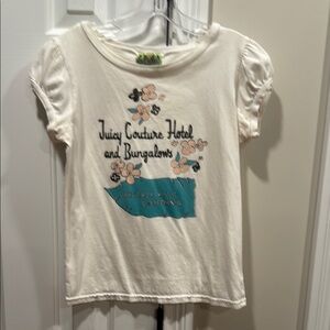 Juicy Couture White Women’s Beverly Hills T-Shirt Sz L Y2K
